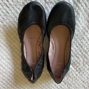 Vince Camuto Black Leather Flats, Size 8-1/2 B